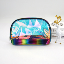 Popular Custom Transparent Clear PVC Laser Travel Organizer Holographic Cosmetic Bag